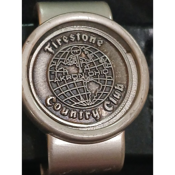 Vintage‎ Firestone Country Club Golf Belt Black Leather CMC Hook Buckle Akron... - Picture 1 of 12